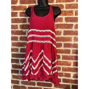 Free People Red and White Mini Dress